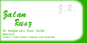 zalan rusz business card